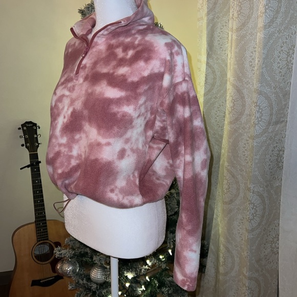 Half Zip Crop Sweatshirt - Picture 3 of 6